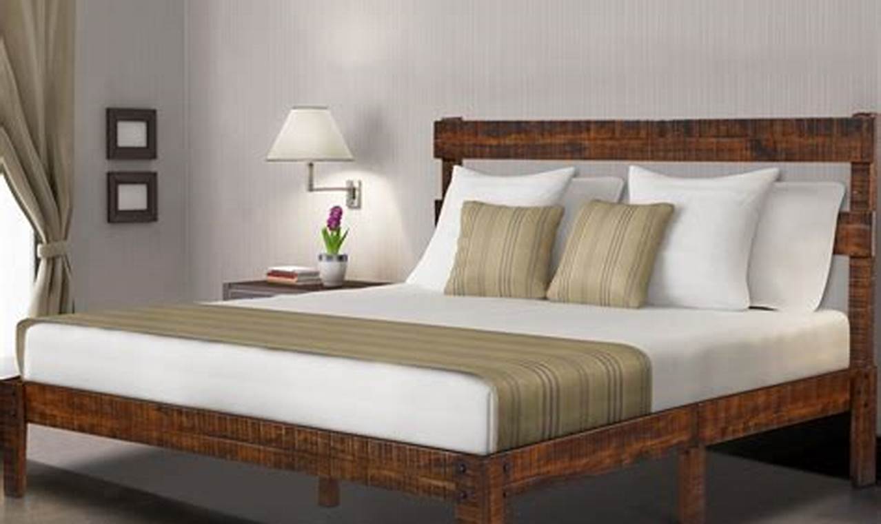 queen bed wood