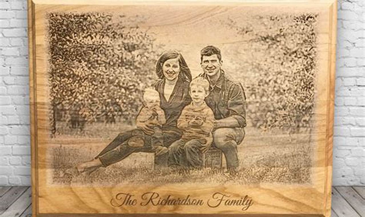 engraved on wood