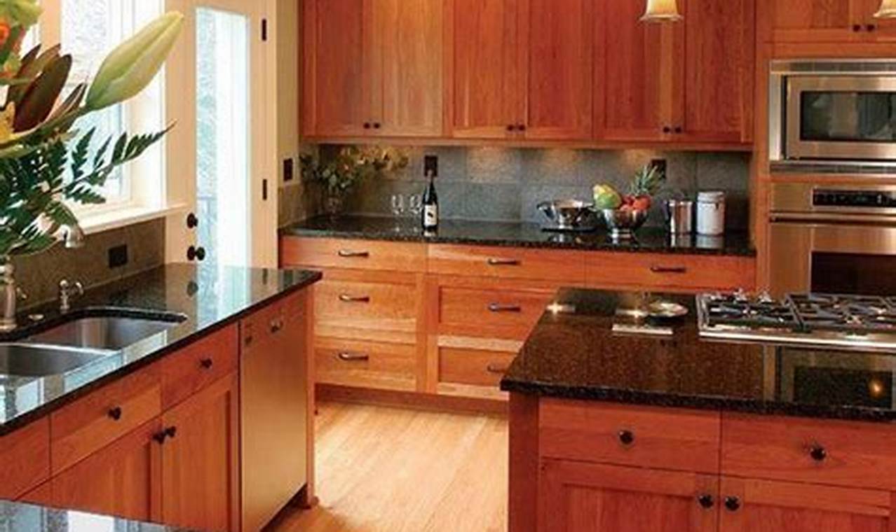 cherry wood kitchen cabinet