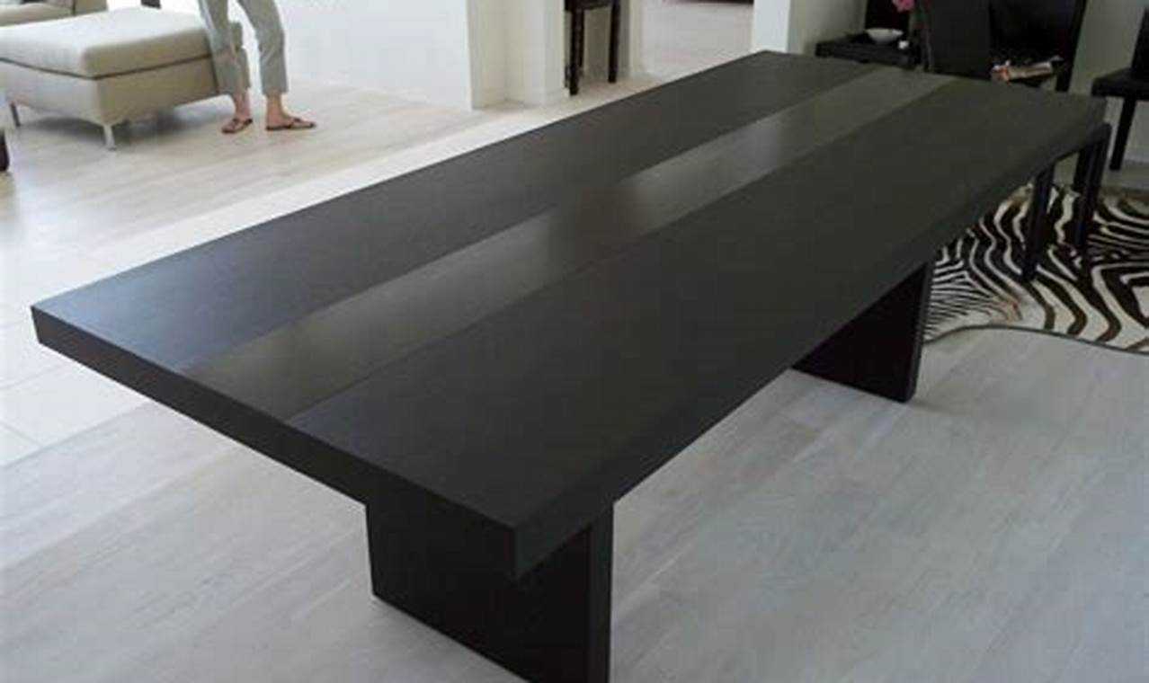 black and wood table