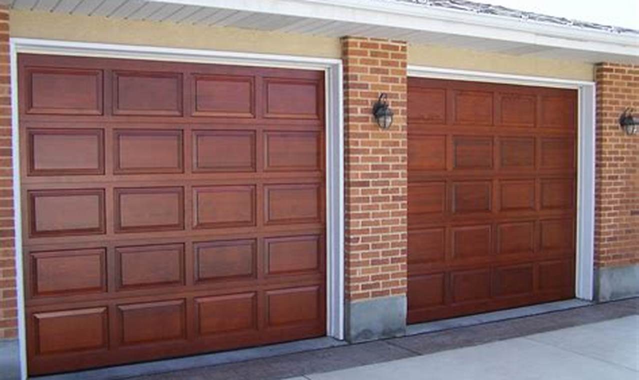 wood look garage door