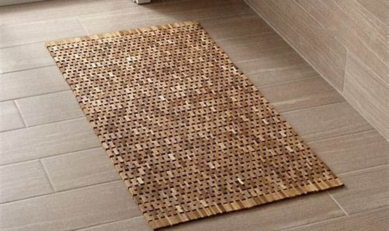 wood mat bathroom