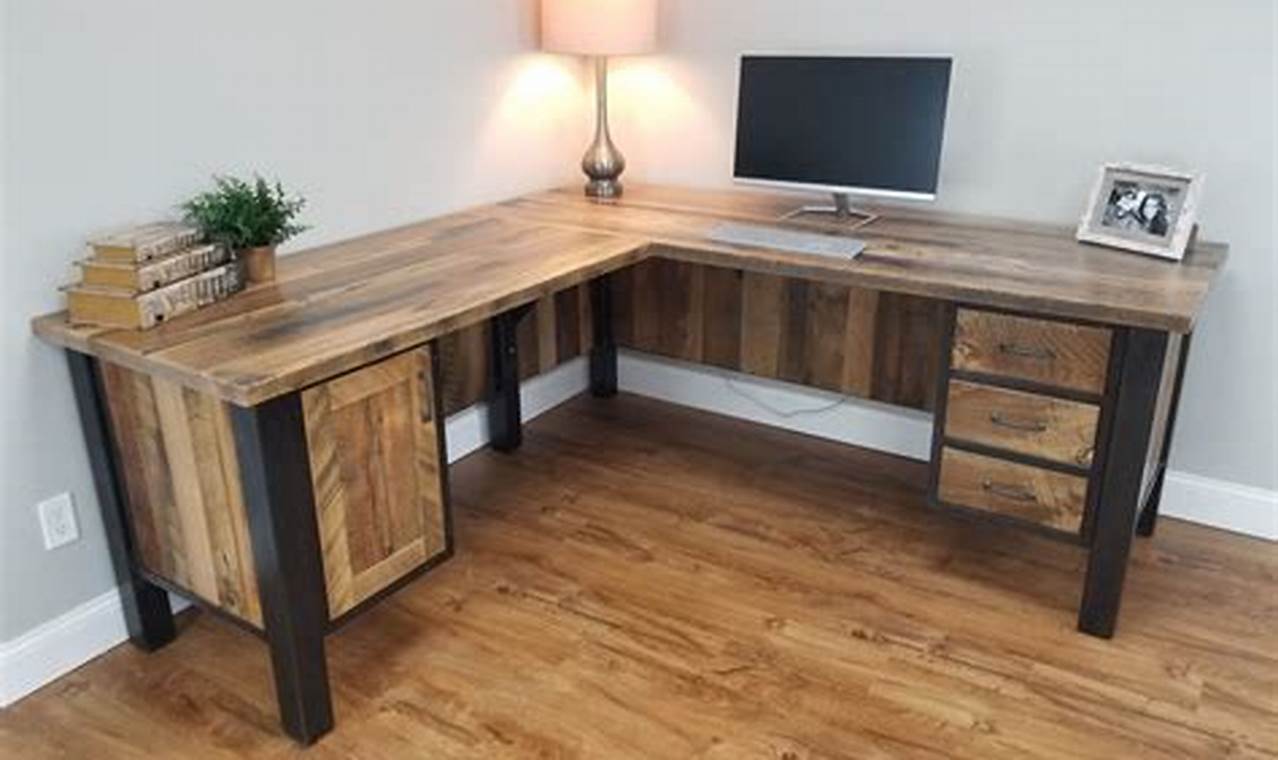 l shaped wood desk