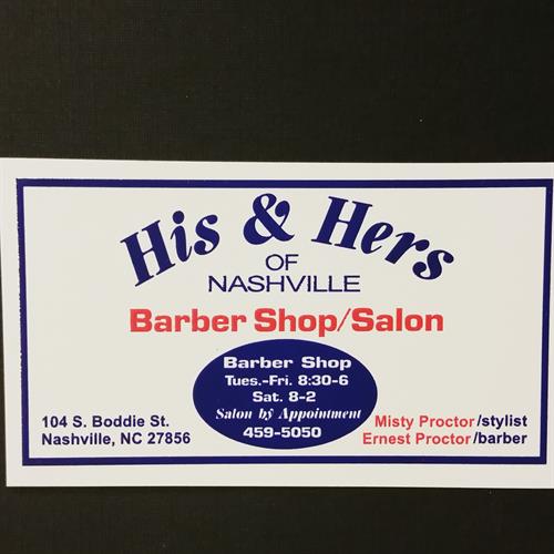 His And Hers Hair Salon Nashville Nc