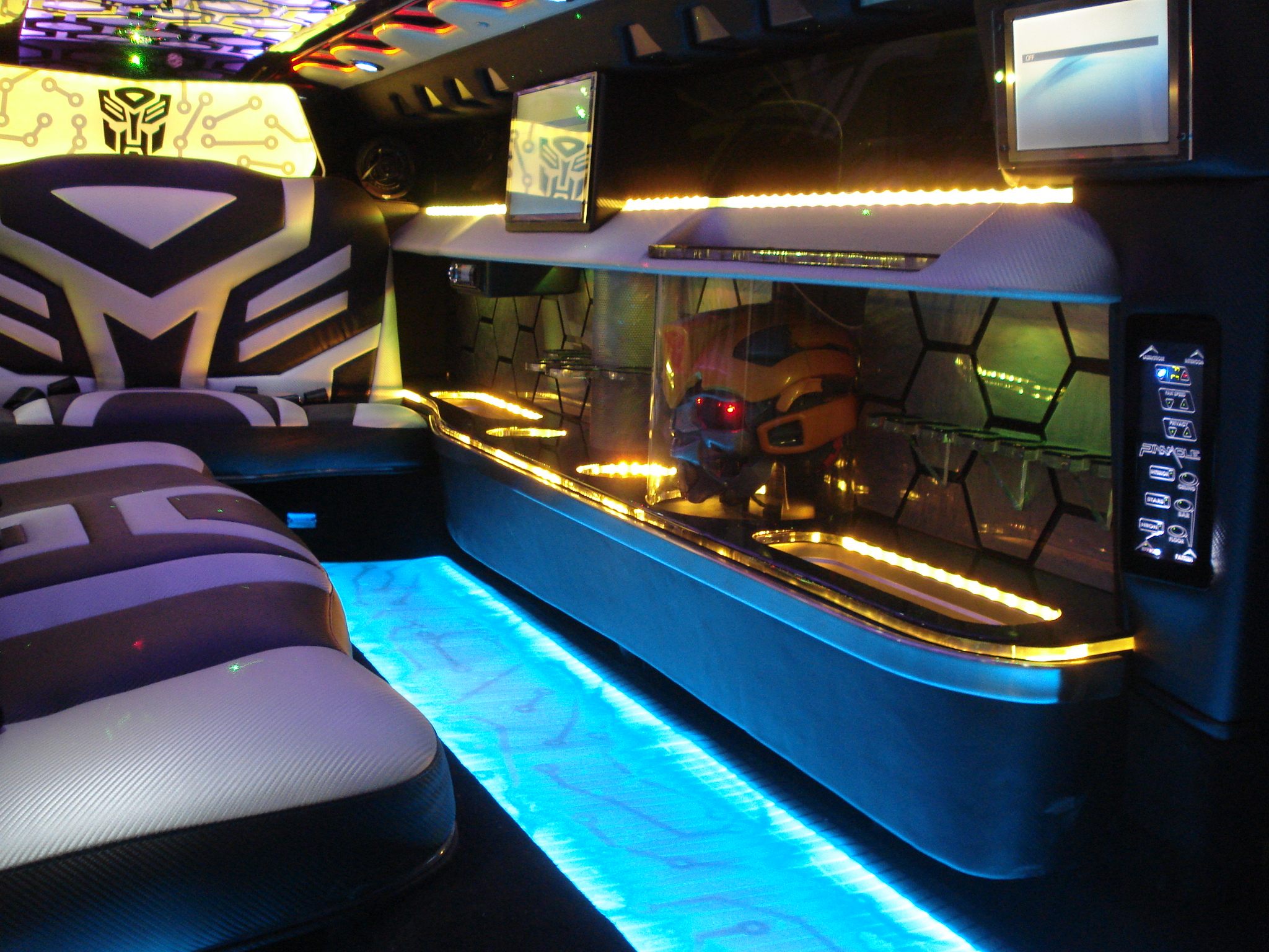 Inside A Limo With A Hot Tub