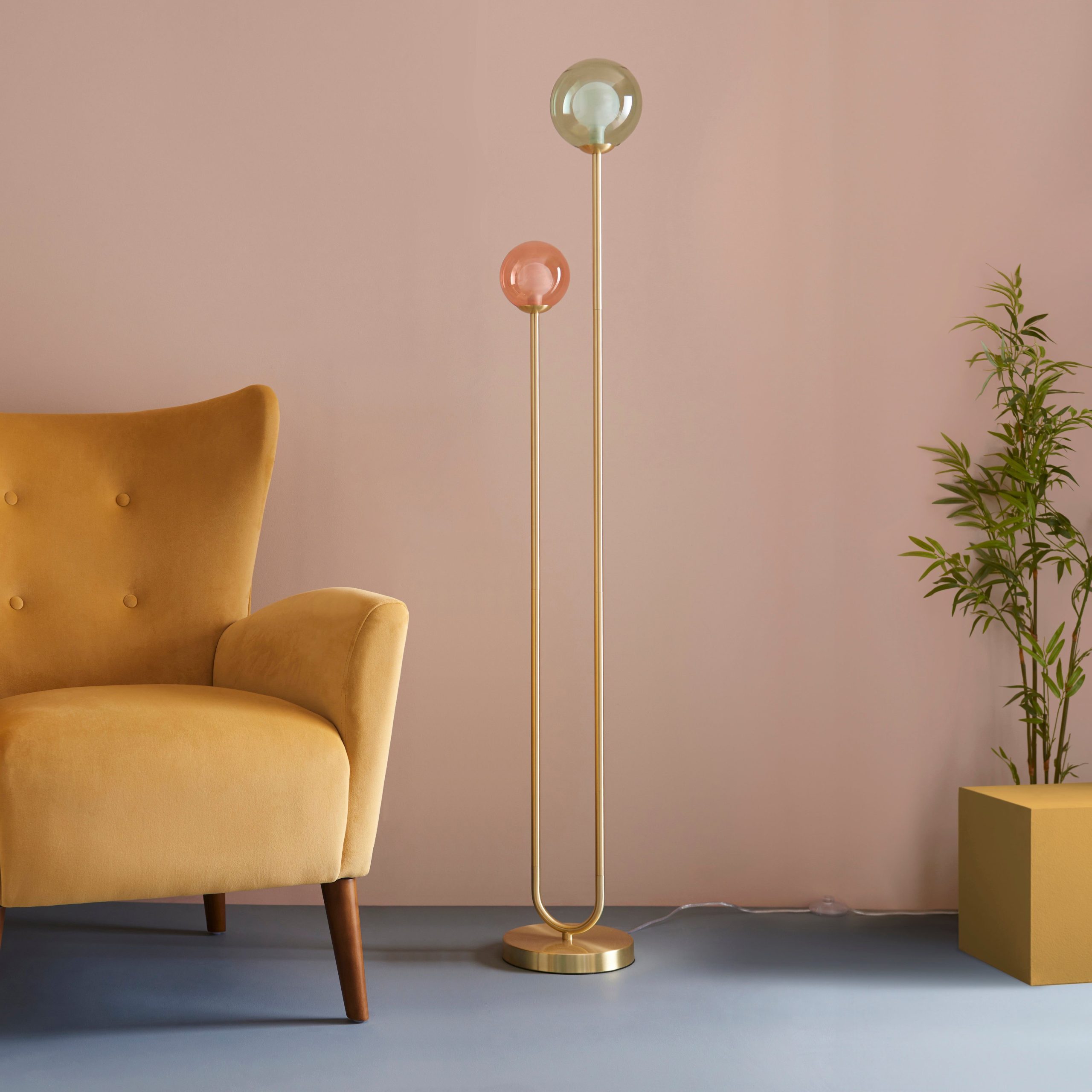 Rose Gold Floor Lamp Dunelm