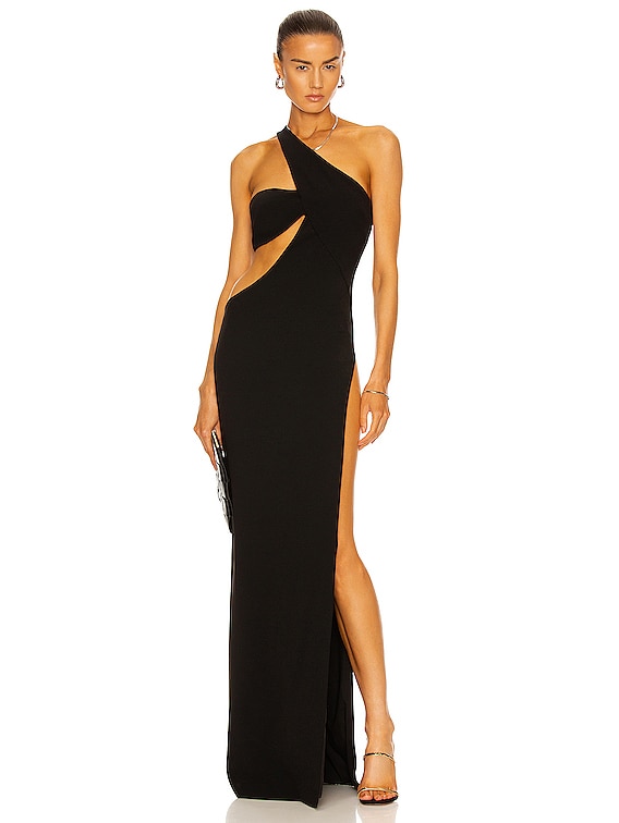 Black Cut Out Dress Maxi